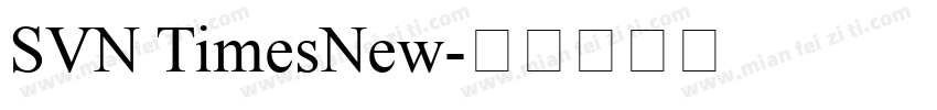 SVN TimesNew字体转换
